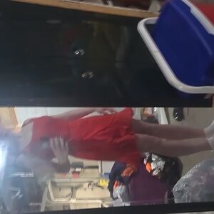 SHEIN Red Ruffle Dress